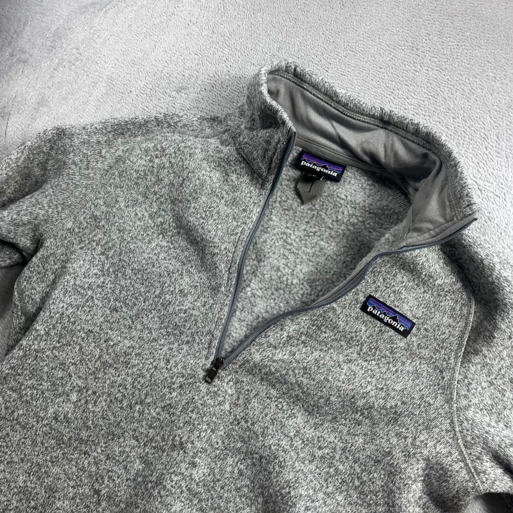 Patagonia Womens Better Sweater 1/4-Zip Fleece Pullover Gray 25617 Size M